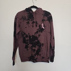 Jeffree Star Maroon and Black Tie-Dye Hoodie